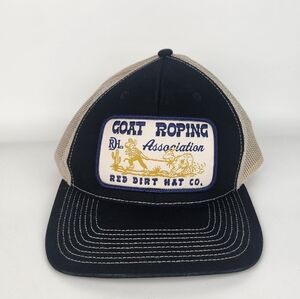 Red Dirt Hat Co Goat Roping Association Mesh Trucker Snapback Cap Hat